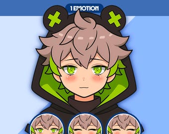 Male PNGTuber Model | Premade PNGTuber Male | VeadoTube Model | Cute PNG Tuber Model | Vtuber Model, Twitch Avatar, GIFTuber, M37 - Kenji