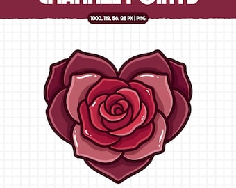 Vampire Rose Channel Points | Gothic Halloween Twitch Reward Icon | Romantic VTuber Streamer Asset