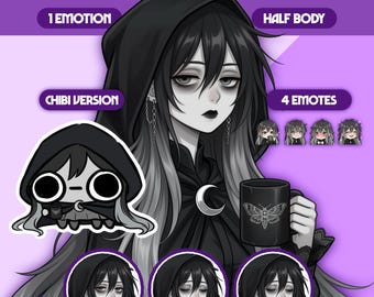 Modelo PNGTuber femenino / Chica PNGTuber prefabricada / Modelo VeadoTube / Modelo PNG Tuber lindo / Modelo Vtuber, avatar de Twitch, emoticonos, F102 - Mai