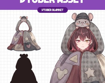 Vtuber Asset - Rat Blanket | Gothic Streaming Assets | Twitch Accessories | PNGTuber, Vtuber Accessory, Stream Assets, #BL06