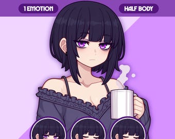 Modelo PNGTuber femenina / Chica PNGTuber prediseñada / Modelo VeadoTube / Modelo PNG Tuber linda / Modelo Vtuber, Avatar de Twitch, GIFTuber, F82 - Airi