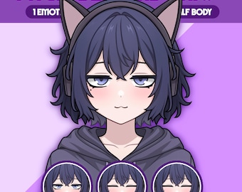 Female PNGTuber Model | Premade PNGTuber Girl | VeadoTube Model | Cute PNG Tuber Model | Vtuber Model, Twitch Avatar, GIFTuber, F83 - Mio