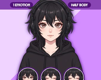 Female PNGTuber Model | Premade PNGTuber Girl | VeadoTube Model | Cute PNG Tuber Model | Vtuber Model, Twitch Avatar, GIFTuber, F114 - Lia