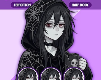 Modelo femenina PNGTuber / Chica PNGTuber prediseñada / Modelo VeadoTube / Modelo PNG Tuber linda / Modelo Vtuber, Avatar de Twitch, GIFTuber, F89 - Miyu