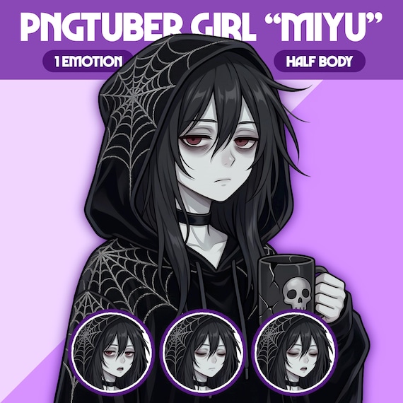 Female PNGTuber Model | Premade PNGTuber Girl | VeadoTube Model | Cute PNG Tuber Model | Vtuber Model, Twitch Avatar, GIFTuber, F89 - Miyu