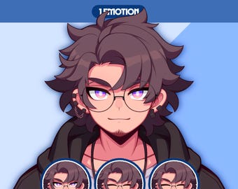 Modelo PNGTuber masculino / Modelo PNGTuber masculino prediseñado / Modelo VeadoTube / Modelo PNG Tuber adorable / Modelo Vtuber, Avatar de Twitch, GIFTuber, M19 - Hayato