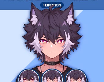 Male PNGTuber Model | Premade PNGTuber Male | VeadoTube Model | Cute PNG Tuber Model | Vtuber Model, Twitch Avatar, GIFTuber, M28 - Kaede