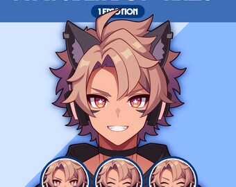 Male PNGTuber Model | Premade PNGTuber Male | VeadoTube Model | Cute PNG Tuber Model | Vtuber Model, Twitch Avatar, GIFTuber, M31 - Kazu