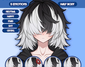 Male PNGTuber Model | Premade PNGTuber Male | VeadoTube Model | Cute PNG Tuber Model | Vtuber Model, Twitch Avatar, GIFTuber, M56 - Minato