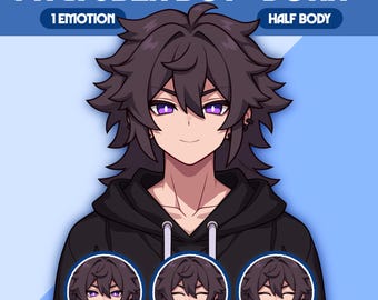 Modelo masculino PNGTuber / Modelo masculino PNGTuber prediseñado / Modelo VeadoTube / Modelo lindo PNGTuber / Modelo Vtuber, Avatar de Twitch, GIFTuber, M46 - Sora