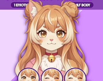 Modelo PNGTuber peludo / PNGTuber prefabricado Fursona / VeadoTube / Modelo PNG Tuber Fursona / Modelo Vtuber, Fursona Adopt, GIFTuber, FF02 - Lil