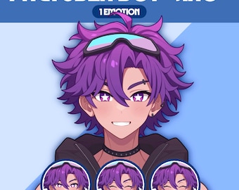 Male PNGTuber Model | Premade PNGTuber Male | VeadoTube Model | Cute PNG Tuber Model | Vtuber Model, Twitch Avatar, GIFTuber, M25 - Jiro