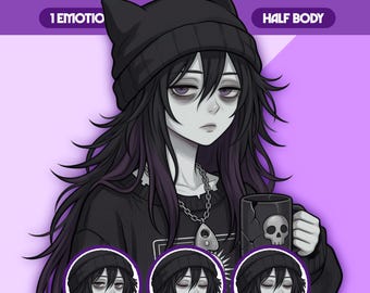 Modelo femenina de PNGTuber / Chica PNGTuber prediseñada / Modelo de VeadoTube / Modelo linda de PNGTuber / Modelo de Vtuber, Avatar de Twitch, GIFTuber, F91 - Kiko