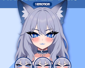 Modelo PNGTuber femenina / Chica PNGTuber prediseñada / Modelo VeadoTube / Modelo PNG Tuber linda / Modelo Vtuber, Avatar de Twitch, GIFTuber, F28 - Keiko