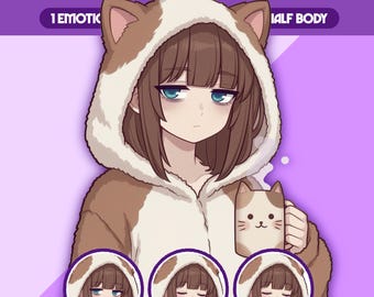 Modelo femenina PNGTuber / Chica PNGTuber prediseñada / Modelo VeadoTube / Modelo PNG Tuber linda / Modelo Vtuber, Avatar de Twitch, GIFTuber, F87 - Lili