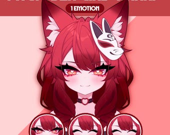 Modelo PNGTuber femenina / Chica PNGTuber prediseñada / Modelo VeadoTube / Modelo PNG Tuber linda / Modelo Vtuber, Avatar de Twitch, GIFTuber, F05 - Akari