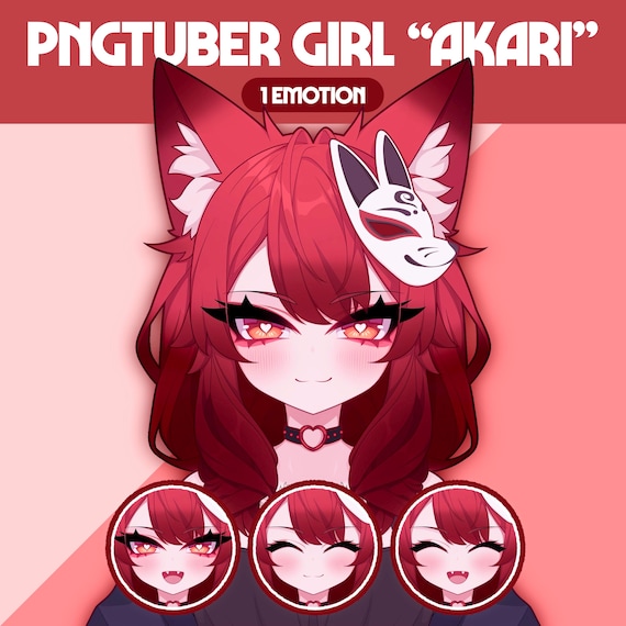 Female PNGTuber Model | Premade PNGTuber Girl | VeadoTube Model | Cute PNG Tuber Model | Vtuber Model, Twitch Avatar, GIFTuber, F05 - Akari