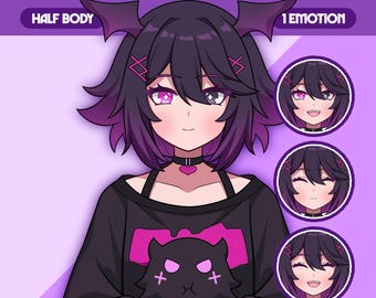 Female PNGTuber Model | Premade PNGTuber Girl | VeadoTube Model | Cute PNG Tuber Model | Vtuber Model, Twitch Avatar, GIFTuber, F72 - Noa