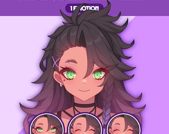 Modelo PNGTuber femenina / Chica PNGTuber prediseñada / Modelo VeadoTube / Modelo PNG Tuber linda / Modelo Vtuber, Avatar de Twitch, GIFTuber, F19 - Emi