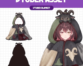 Vtuber Asset - Goat Blanket | Gothic Streaming Assets | Twitch Accessories | PNGTuber, Vtuber Accessory, Stream Assets, #BL06