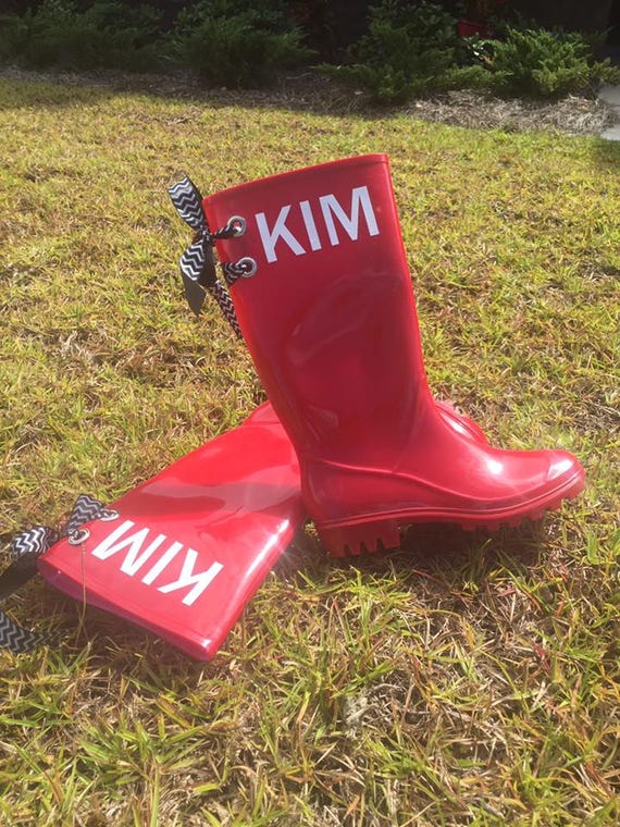 monogram rain boots