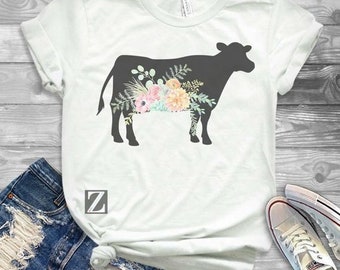 Floral cow