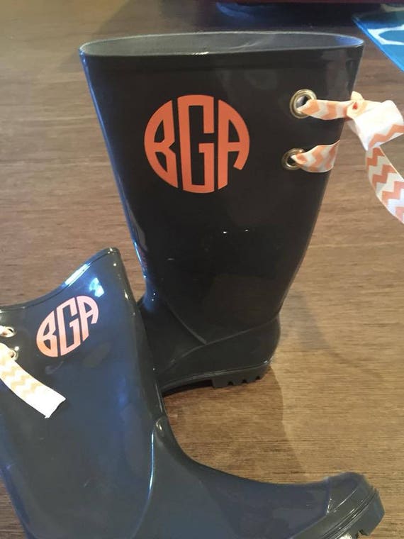 monogram rain boots