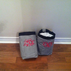 Car trash bag - Custom made in any color or print - Houndstooth