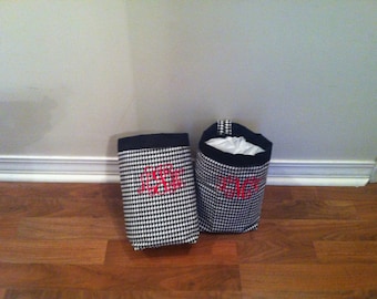 Car trash bag - Custom made in any color or print - Houndstooth