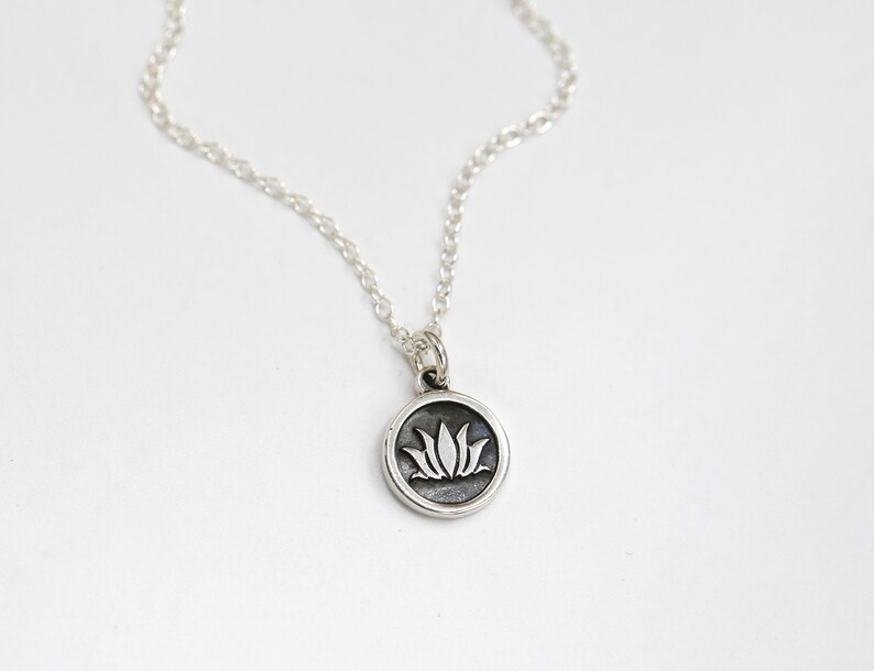 Sister Gift Flower Girl Gift for Daughter Yoga Necklace Dainty Lotus Charm Necklace Sterling Silver Lotus Necklace Minimalist Jewelry