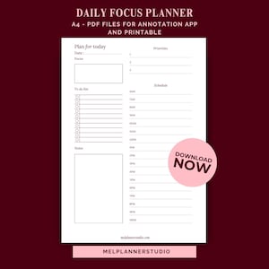 Daily Planner – Minimalist Printable Daily Page for Well-Organized Days - Daily Planner 2026
