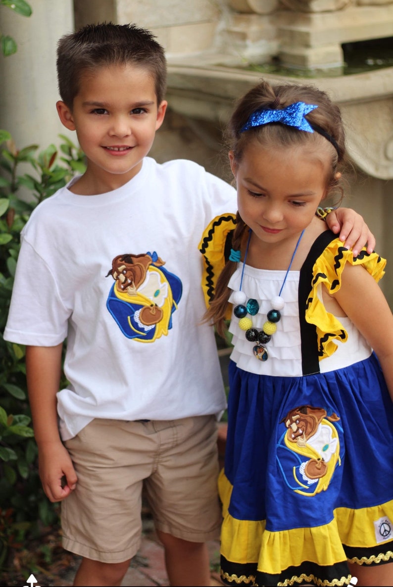 Boys Disney Embroidered Beast Tee Shirt T 2T 3T 4T 5T