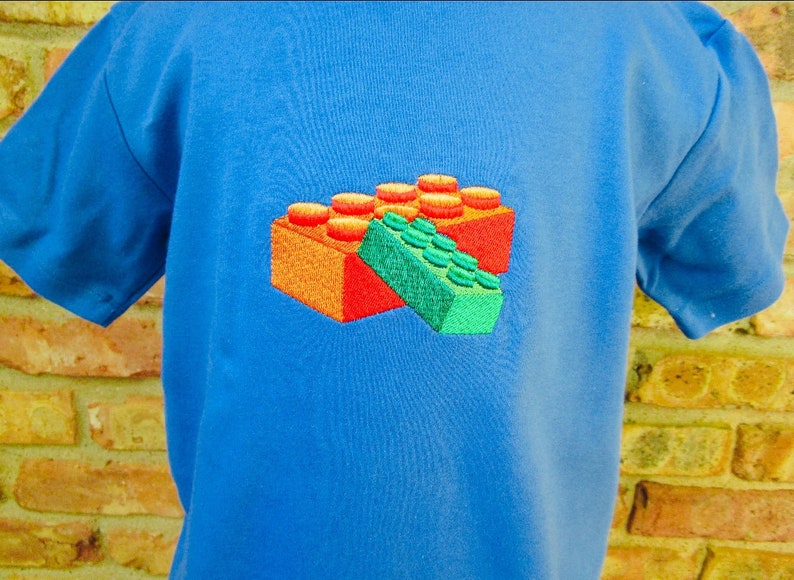 Boys Disney Embroidered Lego Bricks Tee T 2T 3T 4T 5T