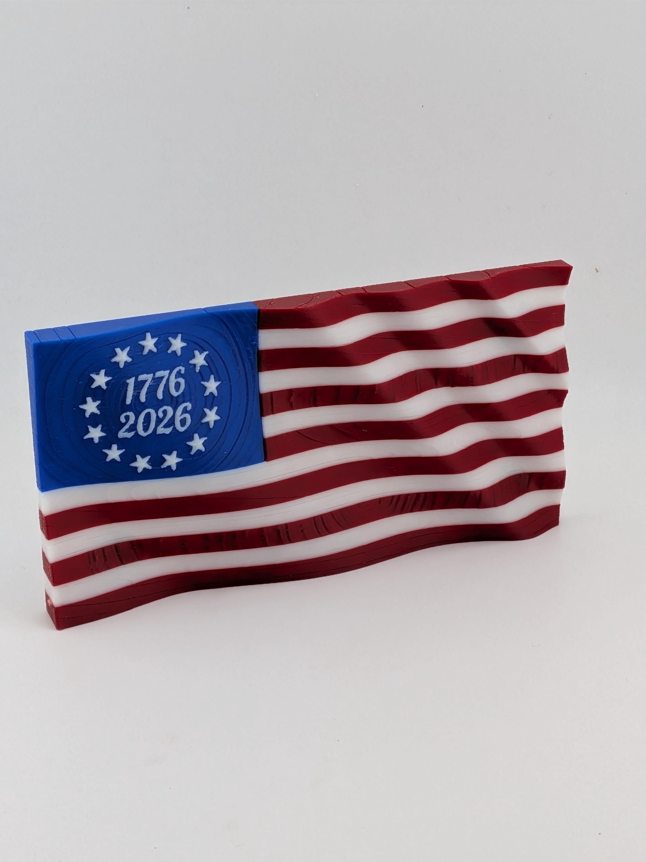 Waving American Flag Magnet 5 Inch USA 250th Anniversary Historical ...