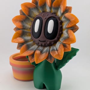 7.5 inch Rainbow Sunflower 3D Printed BlobLab Desk Pet Limited Edition Flower Gift