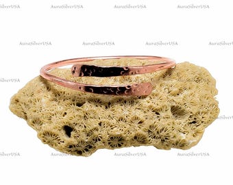 Bracelet fait main en cuivre massif : bracelet réglable pour l'arthrite. Cuivre pur. Bijoux