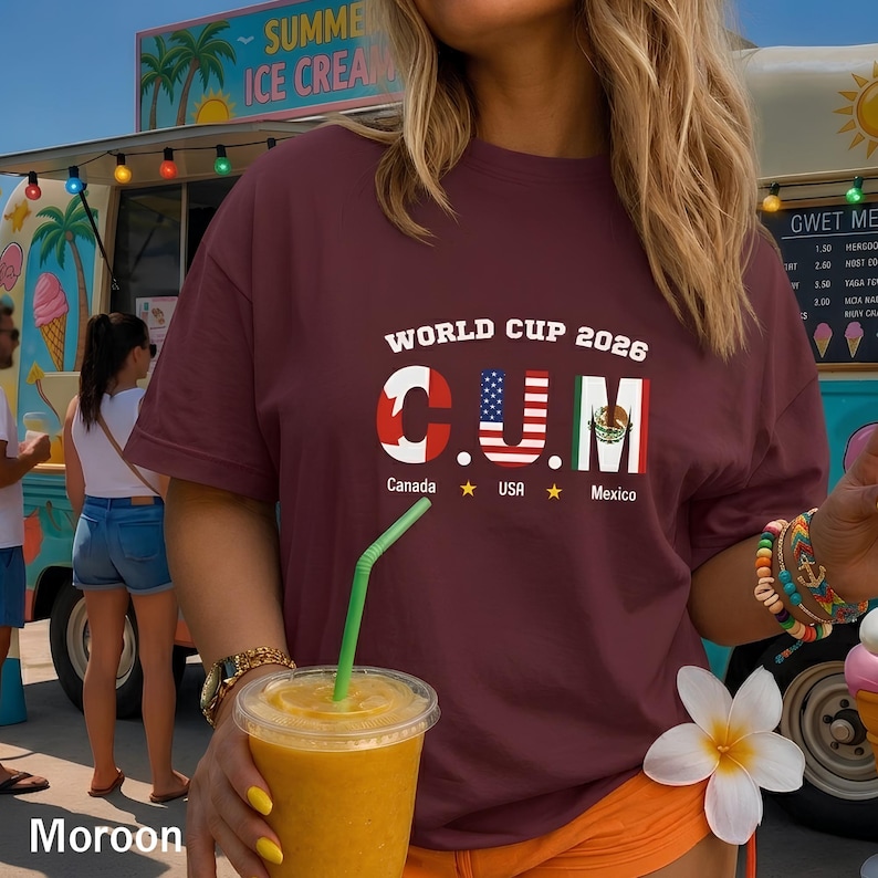 WK-T-shirt 2026 | Canada VS Mexico voetbal | T-shirt voetbalfans | grafisch ontwerp | afbeelding 2