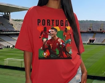 Portugal voetbal-T-shirt, fans voetbalshirt
