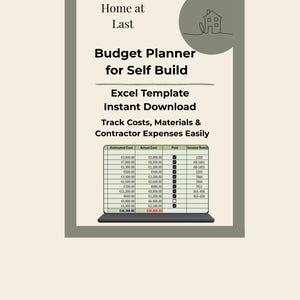 Self Build Ireland Budget Planner Excel Template Spreadsheet