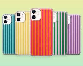 Stripe Phone Case Striped Color Cover for iPhone 18Pro, 17, 16, 15, 14, 13, 12, Samsung S26, S25, S24, A17, A57, Pixel 11, 10, 9A, 8, 7