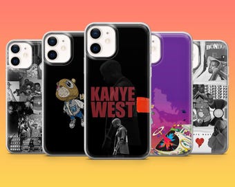 Funda de teléfono Kanye West con merchandising de rapero y estilo callejero para iPhone 17Pro, 17, 16, 15, 14, 13, 12, Samsung S25 Fe, S24, A17, A56, Pixel 10, 9A