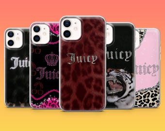 Juicy Couture Phone Case Y2K Luxury Fashion Cover for iPhone 17, 17Pro, 16e, 15, 14, 13, 12, Samsung S25 Fe, S24, A17, A56, Pixel 10Pro, 9A