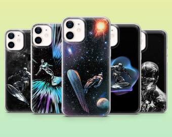 Silver Surfer Phone Case Mr Fantastic Metallic Cover for iPhone 18Pro, 17, 16, 15, 14, 13, 12, Samsung S26, S25, S24, A17, A57, Pixel 11, 10