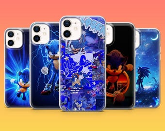 Funda de Sonic para iPhone 17Pro, 17, 16, 15, 14, 13, 12, Samsung S25 Fe, S24, A17, A56, Pixel 10, 9A, 8