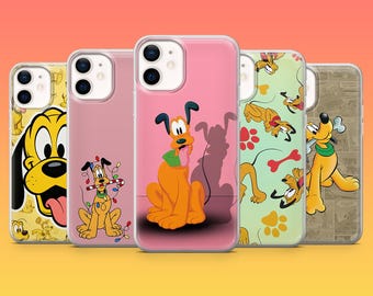 Funda de teléfono Pluto con dibujos animados de Disney para iPhone 17Pro, 17, 16, 15, 14, 13, 12, Samsung S25 Fe, S24, A17, A56, Pixel 10, 9A