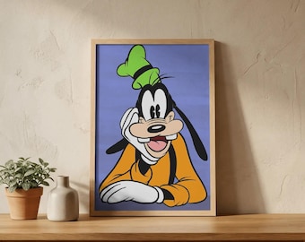 Goofy Poster Wall Art – Disney Character Wall Art, Classic Cartoon Print, Funny Goofy Room Decor, Vintage Disney Fan Gift