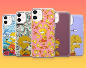 Lisa Simpson Phone Case Cartoon Yellow Pop Cover for iPhone 17, 17Pro, 16e, 15, 14, 13, 12, Samsung S25 Fe, S24, A17, A56, Pixel 10Pro, 9A