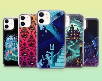 Haunted Mansion Phone Case Spooky Ghost Cover for iPhone 18Pro, 17, 16, 15, 14, 13, 12, Samsung S26, S25, S24, A17, A57, Pixel 11, 10, 9A, 8