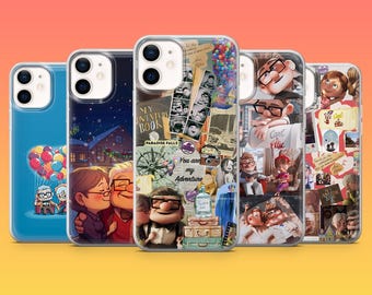 Carl And Ellie Phone Case Disney Up Forever Cover for iPhone 17Pro, 17, 16, 15, 14, 13, 12,  Samsung S25 Fe, S24, A17, A56, Pixel 10, 9A
