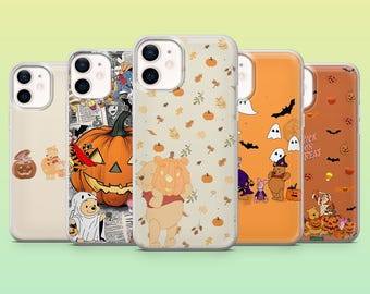 Winnie Halloween Phone Case Disney Bear Cover for iPhone 18Pro, 17, 16, 15, 14, 13, 12, Samsung S26, S25, S24, A17, A57, Pixel 11, 10, 9A